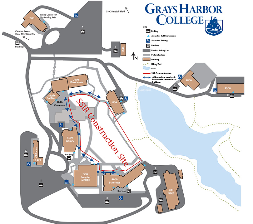 Main Campus Map Grays Harbor College